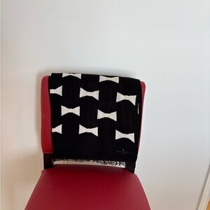 Kate Spade Black and White Bow Scarf